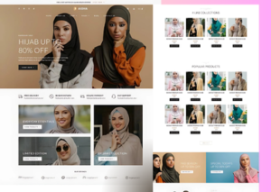 Hijab ecommerce store elementor template