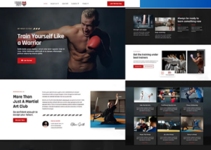 Martial Arts club elementor template