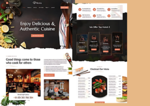 Restaurant snacks Food elementor template