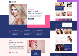 beauty salon services elementor template