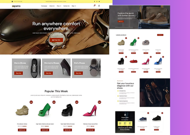 shoes online store elementor template