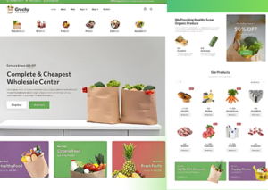 vegetables nature store elementor template