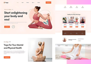 yoga meditation club elementor template